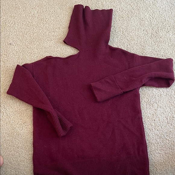 PAIGE Deep Burgundy Turtleneck Sweater - Picture 1 of 3